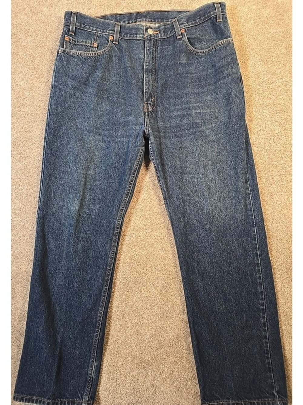 Levi's 505 Jeans Y2K Vintage Regular Fit Straight Medium Dark Blue Men's W40 L30